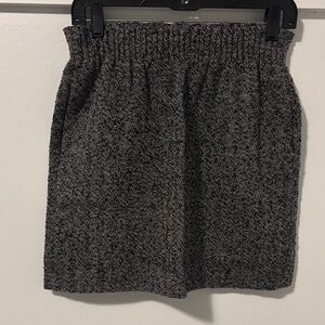 J. Crew Black and Gray Tweed Mini Skirt